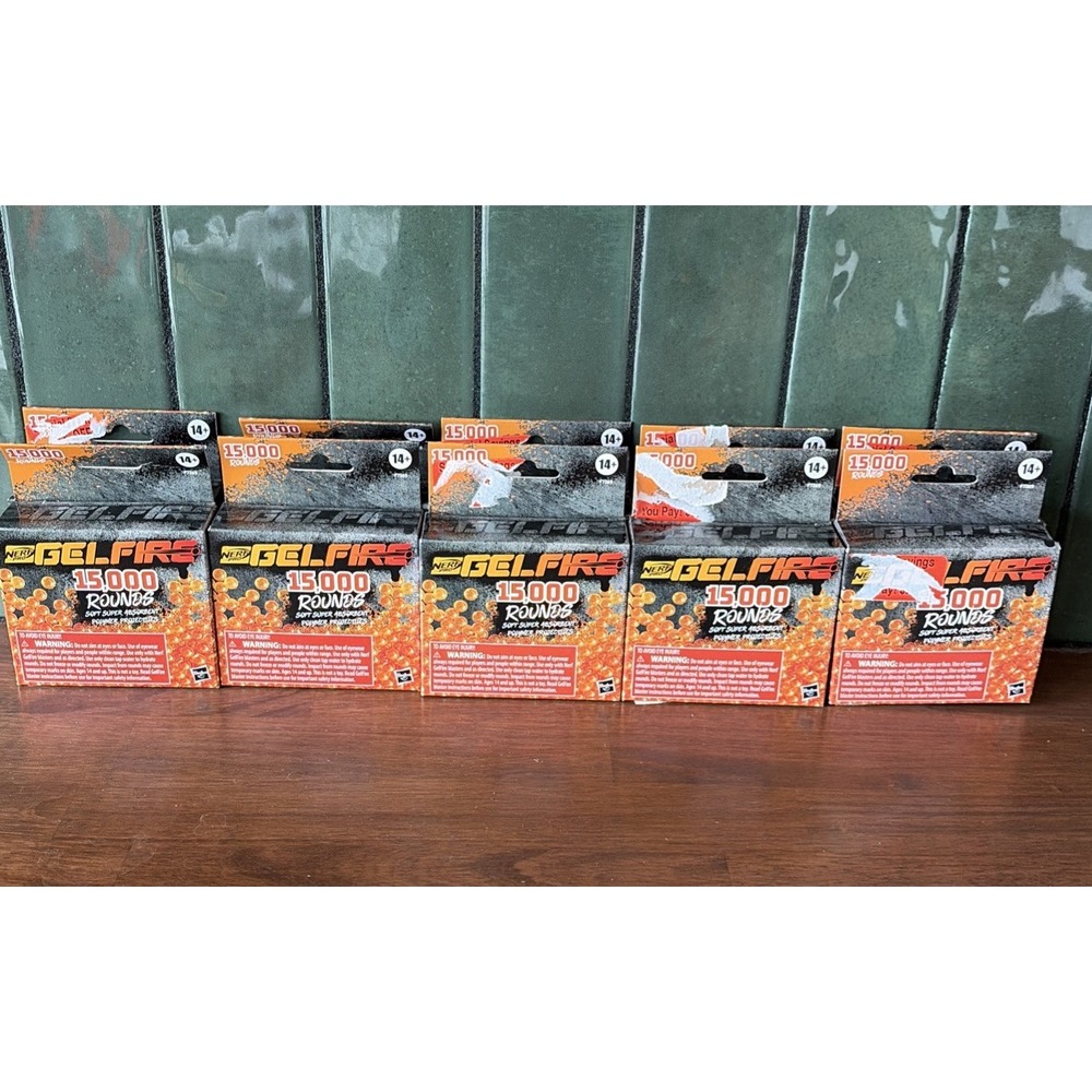 Gel Fire 15,000 Rounds New Sealed Nerf Pro Lot Of 10 Packs!